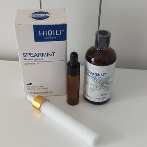 HIOILI Spearmint Essential Oil 100ml - Brown Glass Bottle